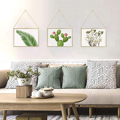 Dried Flowers Frame, Wall Hanging Glass Picture Frame Heart Shape Brass Trim Outlook Decor Floating Photo Frame Ornament For Plant Specimen Pressed Flowers Certificate Poster 8X12 Inch Glass Frame With Chain #TOP2