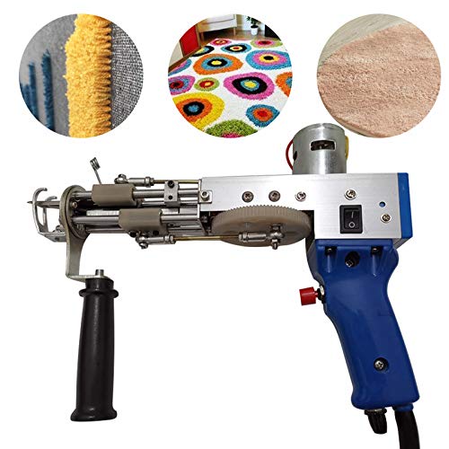 Carpet Tufting Gun Cut Pile Loop Pile, Electric Tufting Machine 9-21mm Rug Tufting Gun Carpet Weaving Flocking Machine Electric Hand Tufting Gun Rug Machines for Weaving Art, 12-22 Steps/s (Cut Pile) - Thumbnail 3