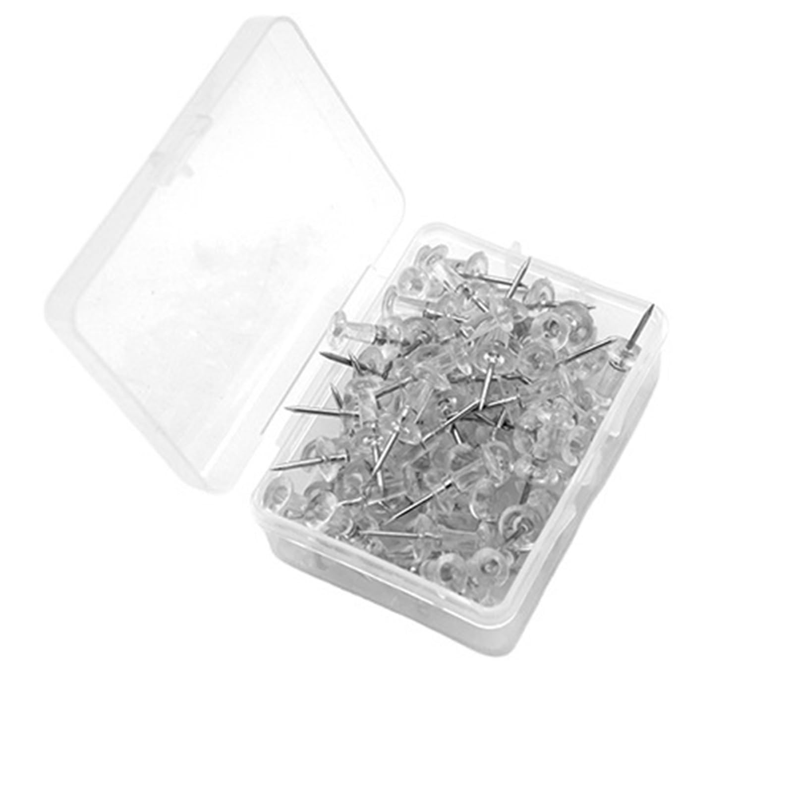 Push Pins 80Pcs Transparent Plastic Push Pins Thumbtacks