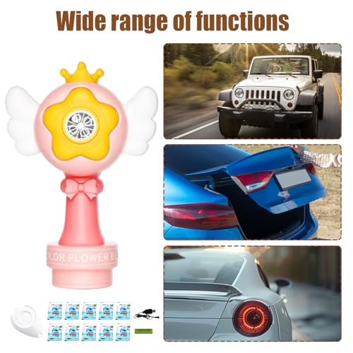 Machine à bulles pour bain et extérieur rechargeable avec LED - 4