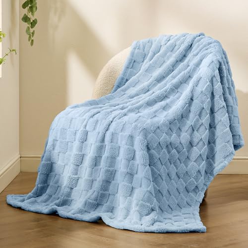 Bedsure Throw Blanket for Couch - Sofa Blanket Blue Room Decor, 50x60 by Bedsure - Used condition - Image 6