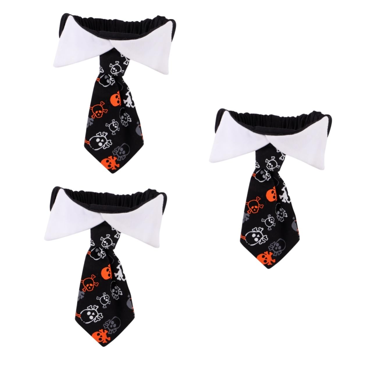 FOMIYES 3 Pezzi Di Halloween Cane Con Teschi Comode Cravatte in Cotone Per Animali Domestici Per Occasioni Festive Taglia S