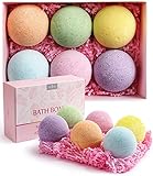 【 Baño Efervescente】: La bomba de baño grande de 4 oz se deshace en su baño rápidamente creando burbujas divertidas