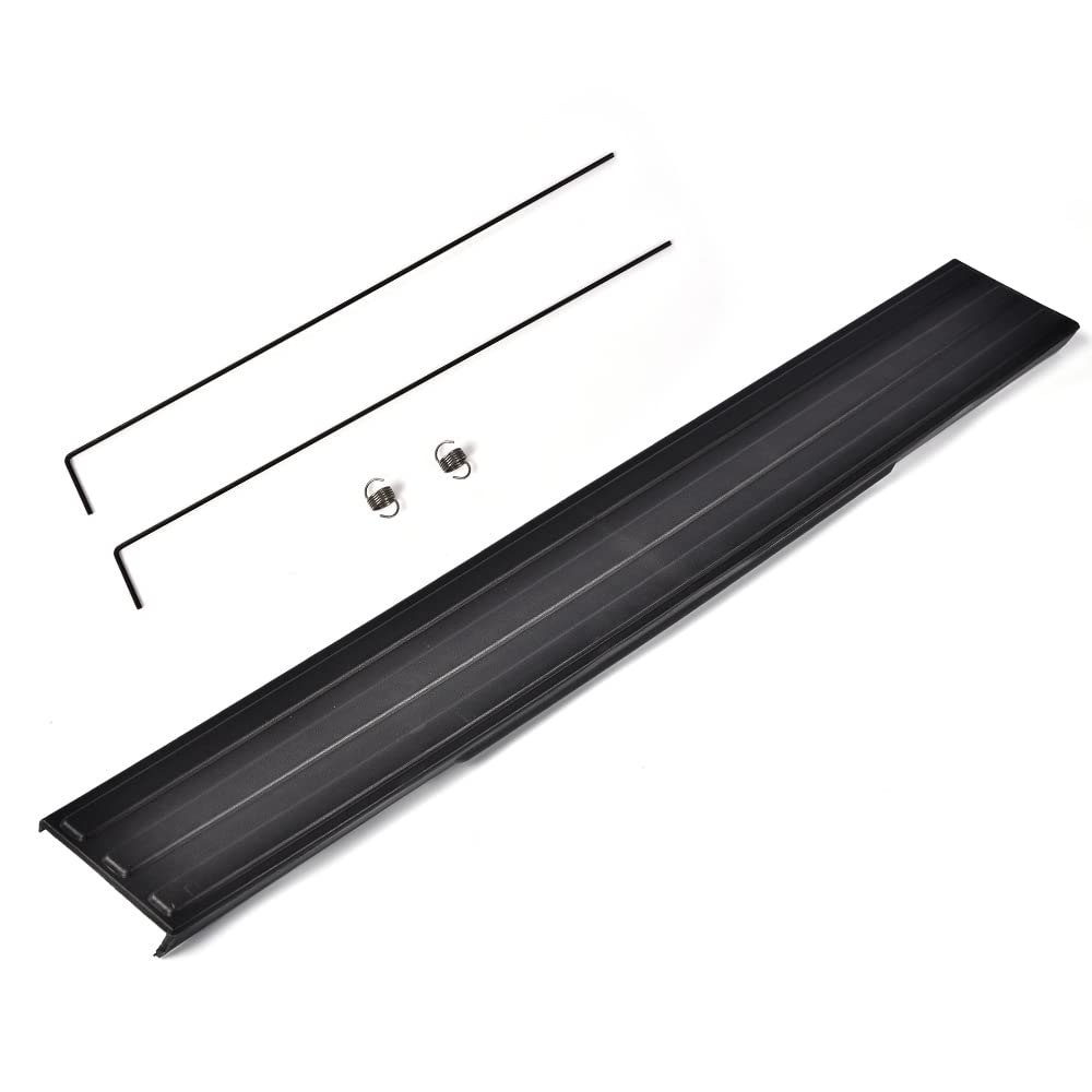 PIT66 Tailgate Flexible Flex Step Center Molding Cap Trim Pad Black