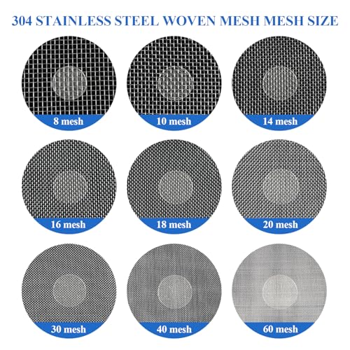 DFDPAXL 2 Pcs 20/100 Mesh Metal Mesh Sheet, Stainless Steel Woven Wire Mesh 20×30Cm Suitable for Home, Kitchen and Garden,100 mesh