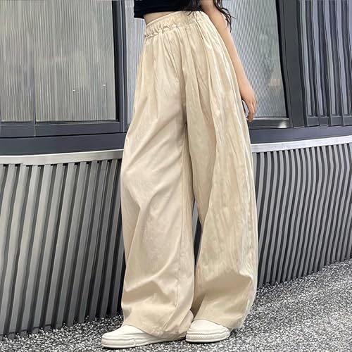 Girls Wide Leg Pants Flowy Loose Fit Palazzo Pants Kids Summer High Waisted Beach Pants Casual Baggy Trousers4