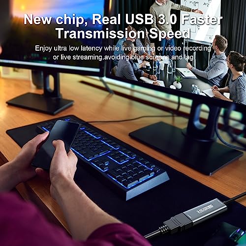 4K HDMI Video Capture Card,XIIXMASK USB 3.0 Capture Card,HDMI to USB/USB C Audio Video Recording in 1080P@60Hz, 2K@50Hz for... - Image 5