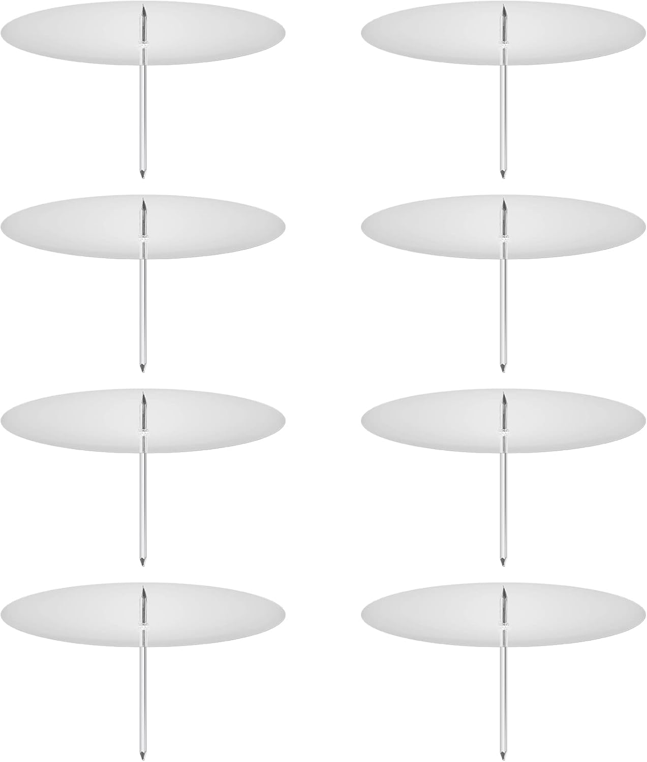 8 Pieces Candle Holders for Advent Wreath，8cm Advent Candle Plate Metal Candle Studs For