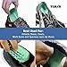 Tuli’s Heavy Duty Heel Cups, Cushion Inserts for Plantar Fasciitis, Sever's Disease, and Heel Pain, Green, 2 Pairs, Small