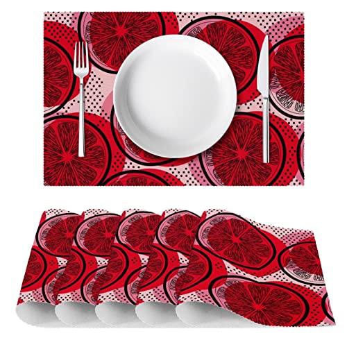 Set de table moderne en forme de citron rouge de qualité supérieure