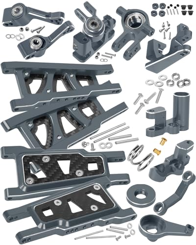 Bloc de direction RC pour Rustler 4x4 et fusées arrière en aluminium anodisé