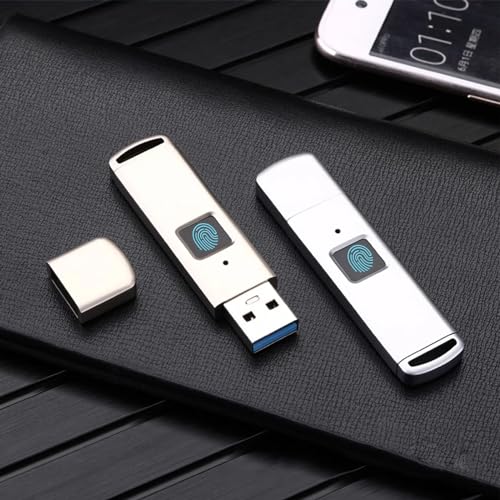 Clé USB à reconnaissance d'empreintes digitales 128 Go stockage sécurité crypté - 4