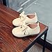 Fashion Autumn Girls Casual Shoes Flat Light Hook Loop Solid Color Bow Simple Shoe Toddler Girl (Beige, 10 Toddler)