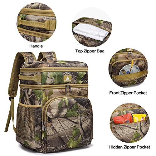 Image of Laripwit 54 /40 Cans Backpack Cooler Insulated Leak-Proof Large Cooler Backpack Double Deck Lunch Backpack for Men Women - Perfect Soft Cooler Bag for Tactical, Camping, Picnic, Beach, Hiking