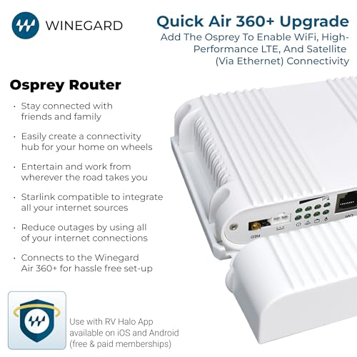 Image of Winegard WiFiRanger Osprey WR-OS12 Router for RV WiFi And 4G LTE Router - Mobile Connectivity - Long-Range 2.4 GHz Wi-Fi - For Winegard AIR 360+ Air 360+ 5G - Mobile Router Upgrade