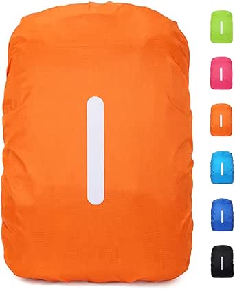 DONJIM 1 Pack Reflective Backpack Cover, Waterproof Backpack Rain Cover ...