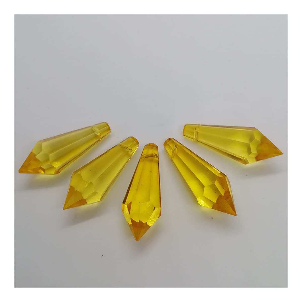 YUZGUHEY 10pcs/lot 38mm Colorful K9 Crystal Icicle Prisms Pendant Lamp Lighting Parts Hanging Crystals Replacement