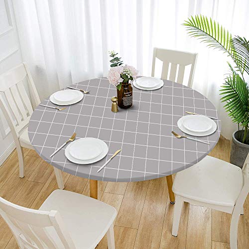 Nappe ronde extensible imperméable et anti-huile pour table de patio