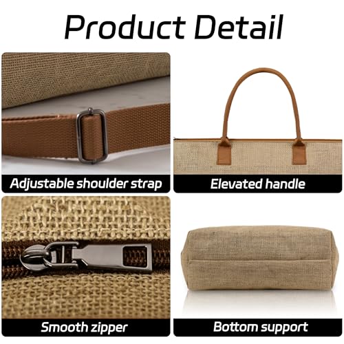 Image of GISMTR Large PVC Tote Bag for Women Letters Print Handbags Kraft Paper Shoulder Bag for Work Travel