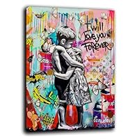 Quadro Banksy Ragazza Con Cuore - Stampa Su Tela 30x40cm, Per Soggiorno E Camera - Foto 10