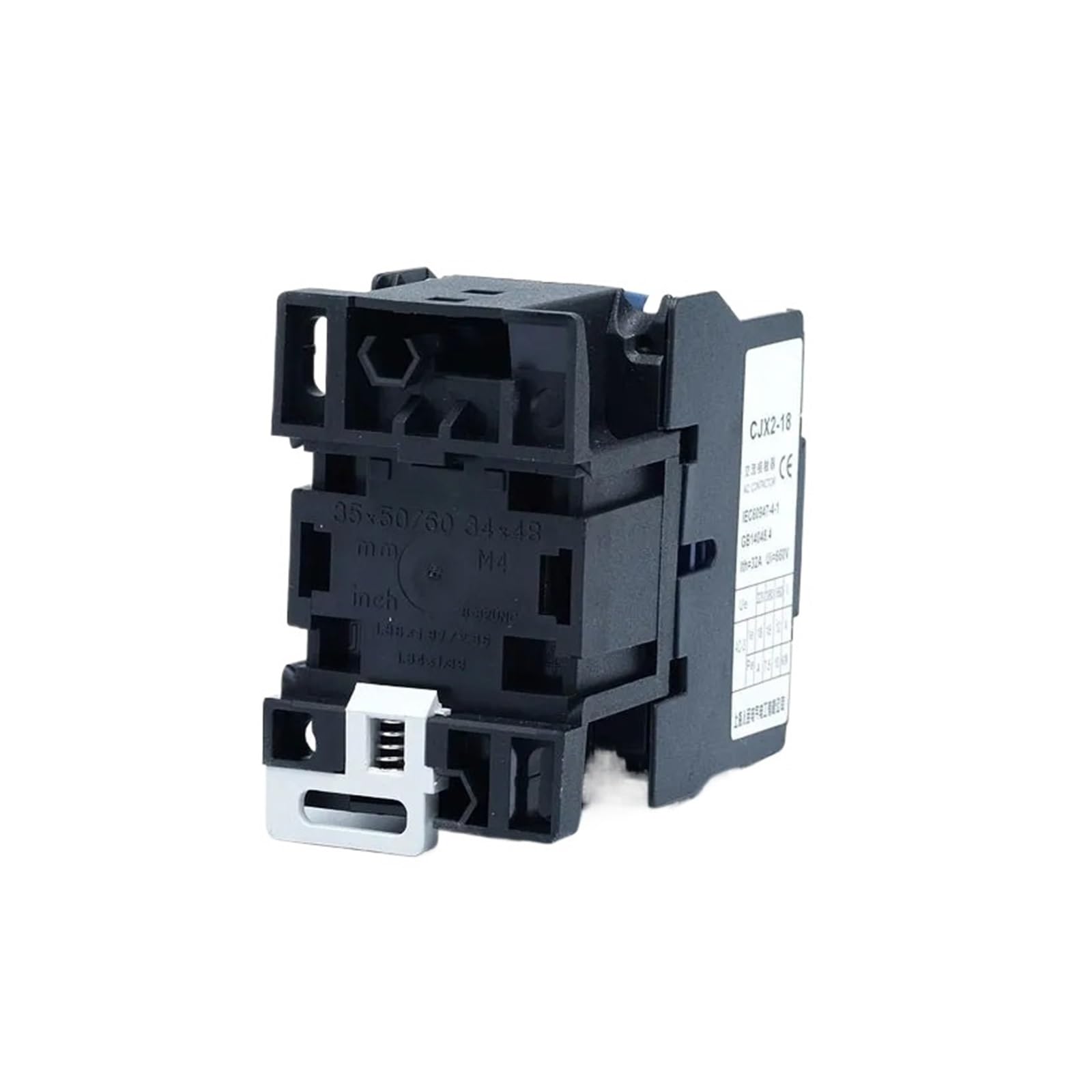 CJX2-1810 LC1 stycznik AC 18 A, 3-fazowy, 3-biegunowy, bez napięcia cewki 380 V, 220 V, 110 V, 36 V, 24 V, 50/60 Hz, montaż na szynie DIN 3P + 1NO normalnie otwarty | 3-fazowy (CJX2-1801(NC) 220 V AC)