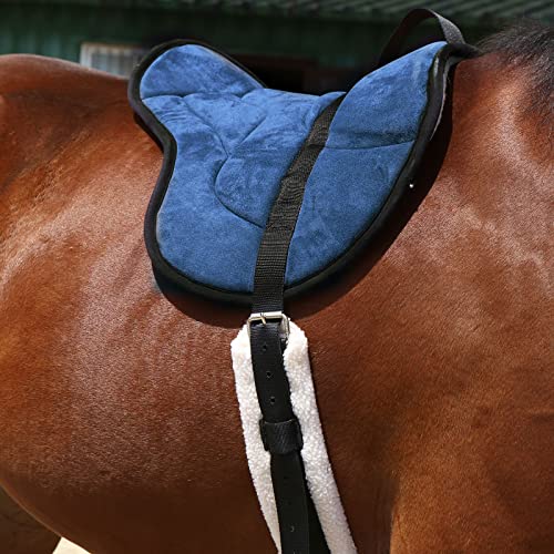 Image of Harrison Howard Equestrian Saddle Pad Horse Riding Pad Bareback Pad with Girth