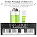 Vangoa 61-Key Light-Up Keyboard Piano for Beginners, 350 Tones & Timbres, 3 Teaching Modes, With Microphone, Black