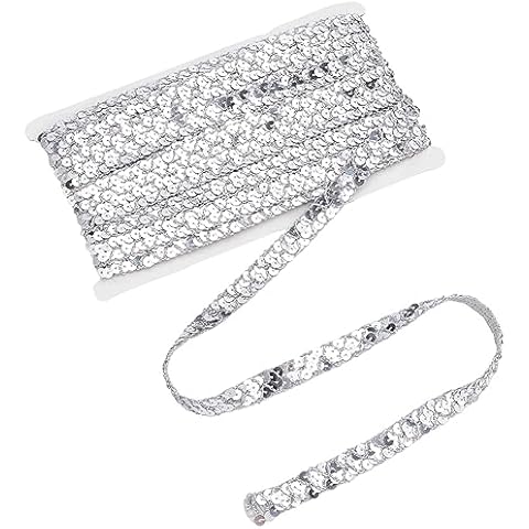 PH PandaHall Silver Sequin Trim for Crafts Cover