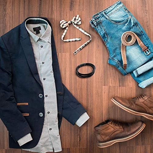 murtoo Mens Leather Bracelet with Clasp Cowhide Multi-Layer Braided Leather Mens Bracelet - Image 7