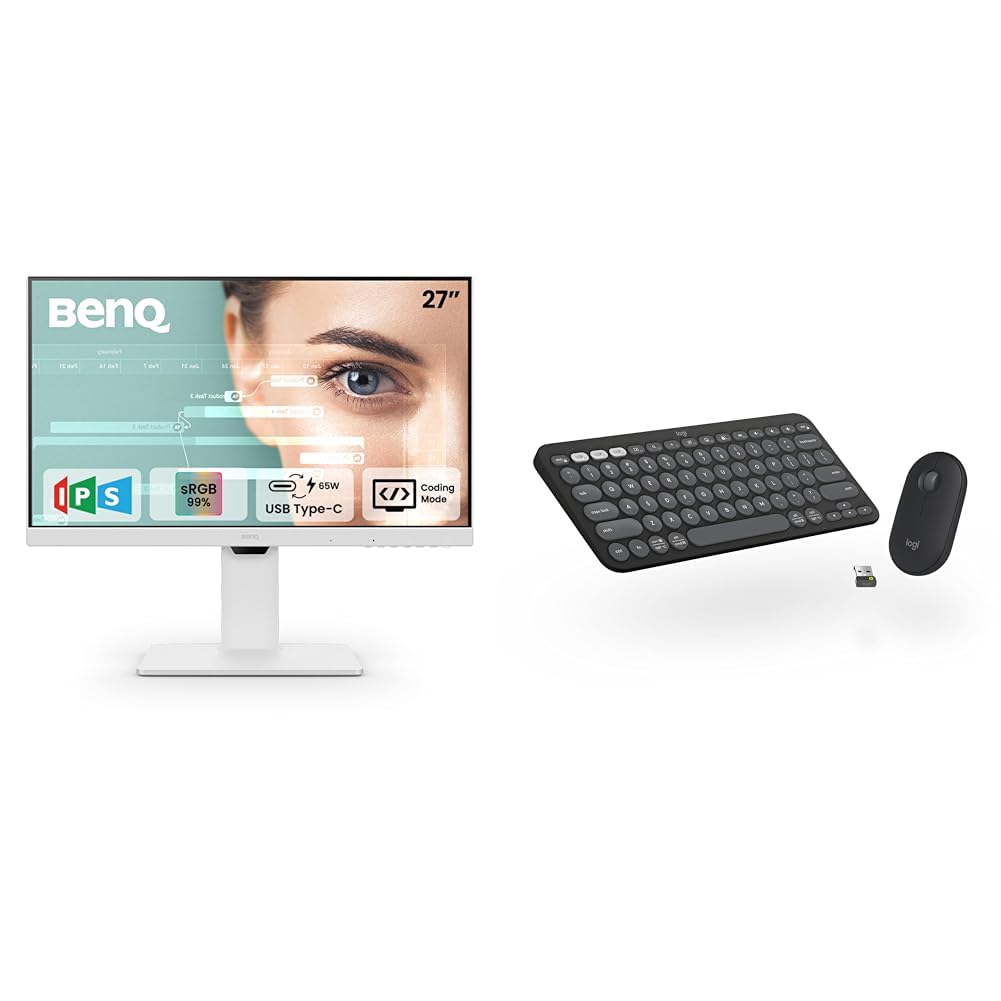 BenQ GW2786TC 27" IPS 100Hz Full HD Coding Monitor |USB-C(65W PD)| Daisy Chain| 99% sRGB| Coding Mode| Height Adjust|HDMI| DP| 2Wx2 Speakers + Logitech Pebble 2 Combo Wireless Keyboard and Mouse-picture-15