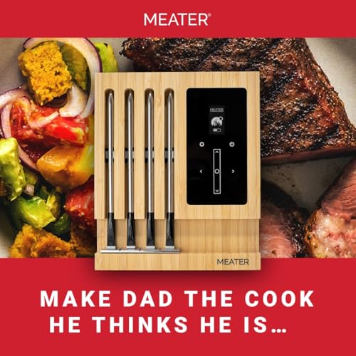 MEATER Block: WiFi Smart Wireless Meat Thermometer | 4 Probes, Long Range | Perfect for BBQ, Oven, Grill, Kitchen, Smoker, Air Fryer | Apple Watch, Alexa Compatible | iOS & Android App
