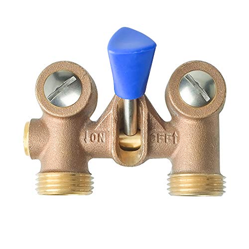 HYDRO MASTER Washing Machine Shut Off Valve,1/2\" Male Pipe Thread × 3/4\" Outlet Hose Thread.
