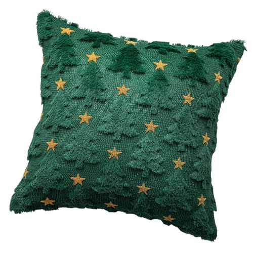 ソフトぬいぐるみフェイクウールクリスマス枕カバー枕ケース装飾ホームオフィス椅子ベッドソファ 45 × 45 センチメートルぬいぐるみポリエステル枕カバー