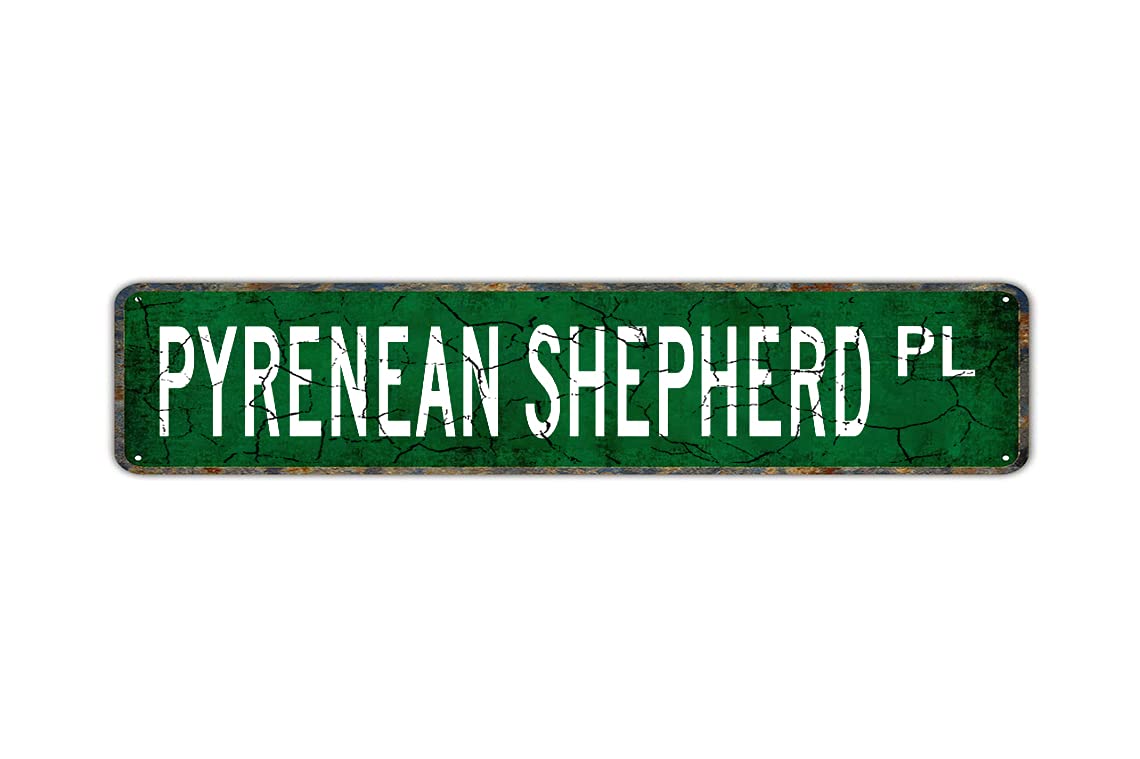 Pyrenean Shepherd Retro Tin Signs Aluminum Metal Sign for Kitchen Home Garden Wall Bar Cafe Decor 4x16 Inch