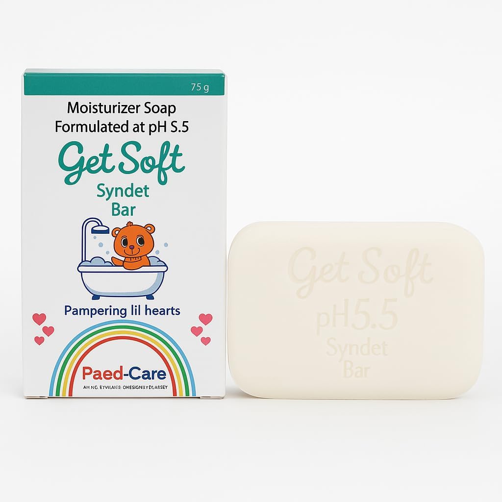 Get Soft Syndet Bar by Paed-Care – 75g | pH 5.5 Soap-Free Cleanser with Glycerine | Non-Alkaline & Moisturizing Bar for Sensitive Baby Skin | Gentle Daily Baby Care-image-43