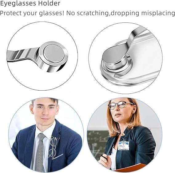 パイレックスガラス★メガネホルダー♪ メガネホルダー 服につける 眼鏡ホルダー クリップ メガネ紛失