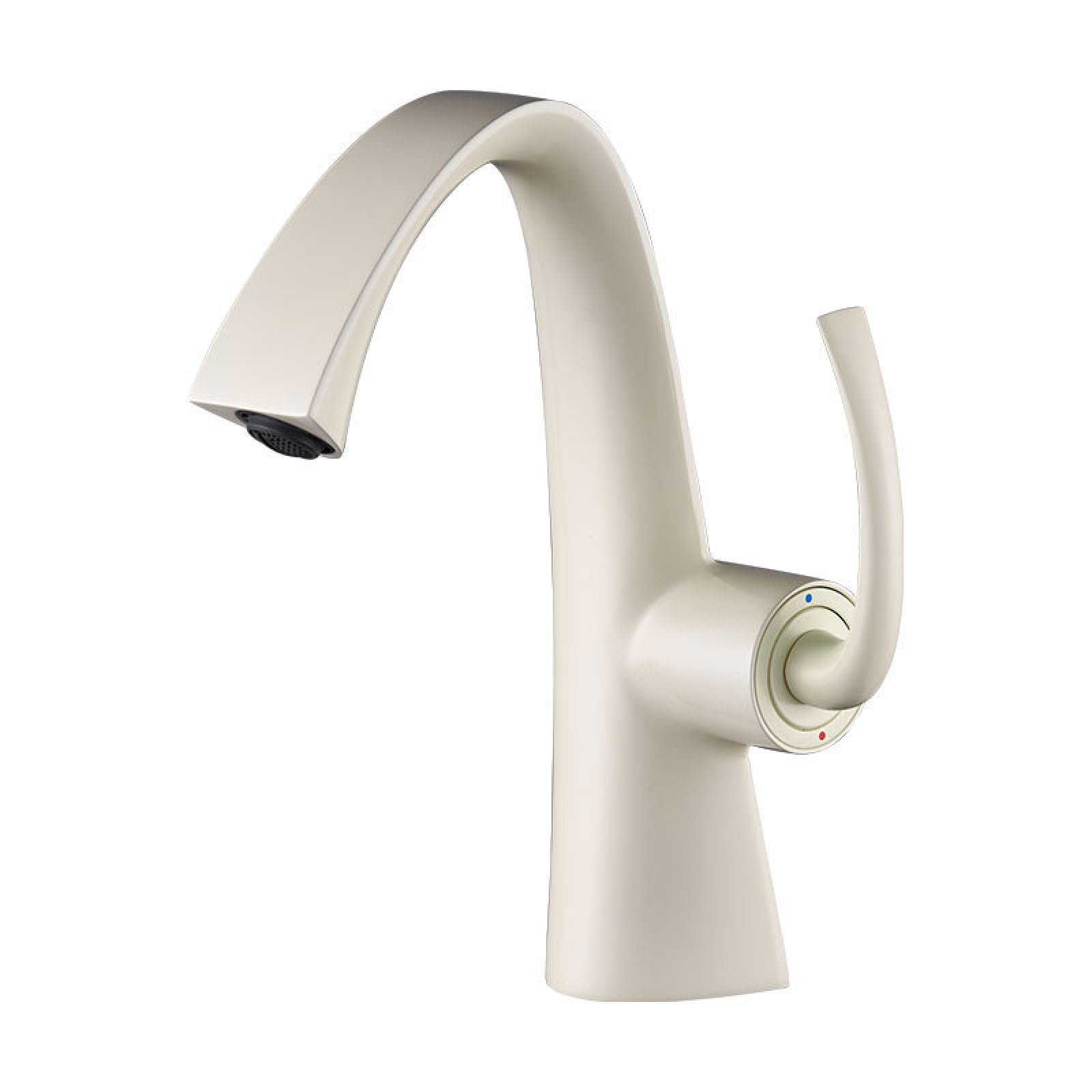 Fanjubei Milky White Bathroom Copper Hot And Cold Basin Faucet,