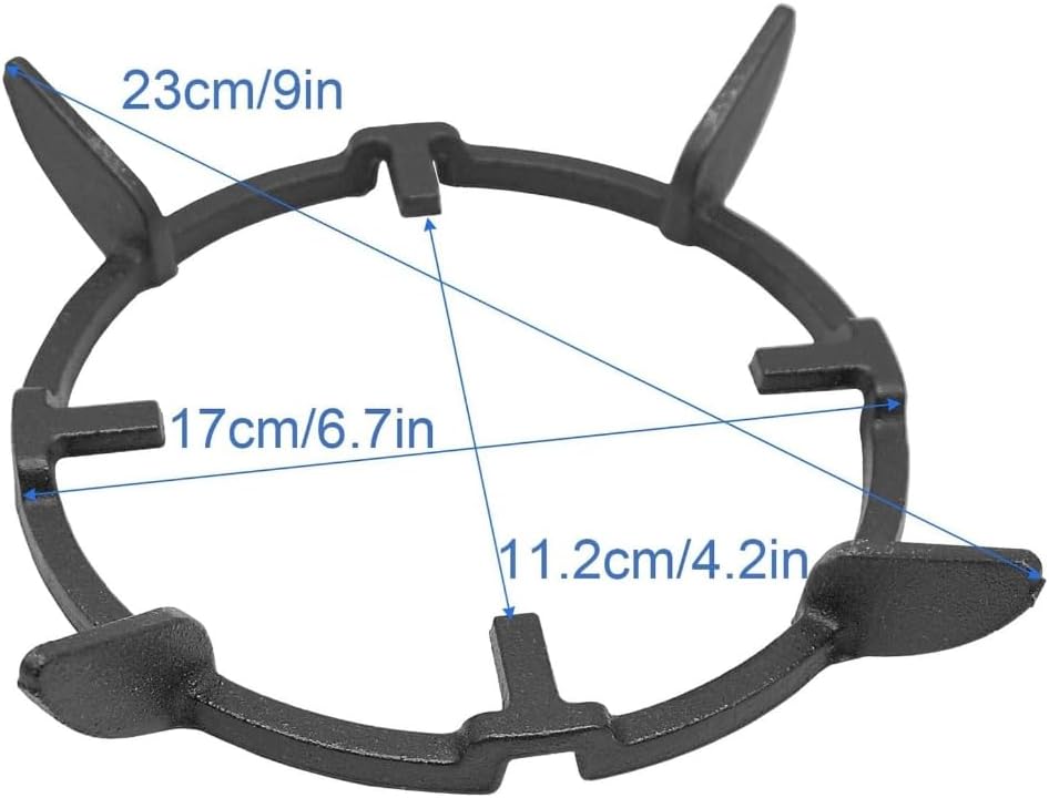 Wok Ring for Gas Stove,9in Heavy Duty Cast Iron Wok Ring, Non Slip Burner Rack for Round Bottom Wok Pans, for Home Kitchen Gas Stove Cooktop Accessories