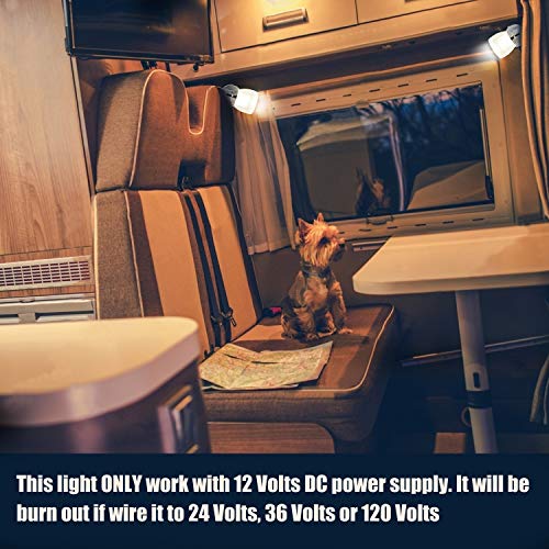 image for Facon 2-Pack LED RV Wall Sconce LED Decor Lamp Bedside Reading Light w
