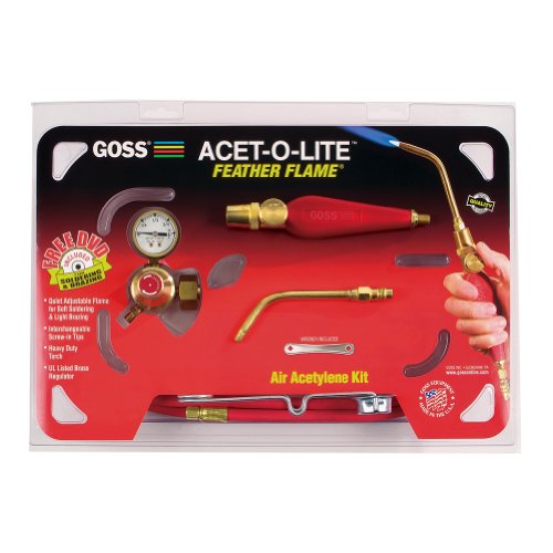One-Day Sale: Up to 50% Off Goss KA-38H Air-Acetylene Soldering Kit with MC Acet Regulator and BA-4 Tip 60% Off Discount Goss KA-38H Air-Acetylene Soldering Kit with MC Acet Regulator and BA-4 Tip