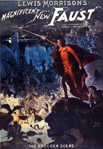 M42Vintage 1889Magnífico Nueva Faust Teatro Magia Show Póster re-print3diferentes tamaños para elegir A3A2A1