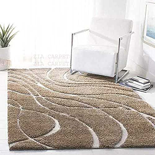 Image of Modern Quality Carpet /Trending Design Hand Woven Fluffy Rug /Mats for Bedroom /Dinning Hall /Living Room 2-inch Thick [Size 8x10 feet]