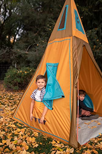 Pacific Play Tents 30610 Kids Giant Tee Pee Tent Playhouse, 59" 59" x 96" High, Multi - Image 11