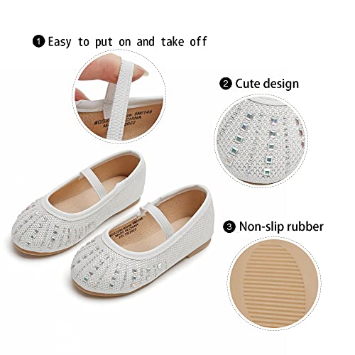 Image of GINFIVE Toddler Girls Dress Shoes Little Girls Mary Janes Ballerina Flats Shoes Toddler