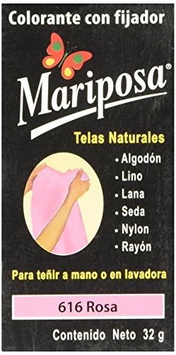 Opiniones de Pintura para Ropa Mariposa los mejores 10. 41 Colorante Mariposa Pastilla 32 grs 616 Rosa