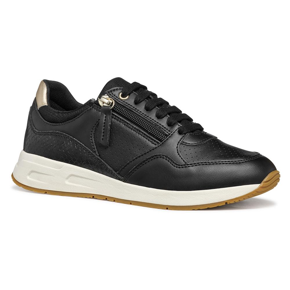 Geox Women D Bulmya B Sneaker, Black, 7 UK