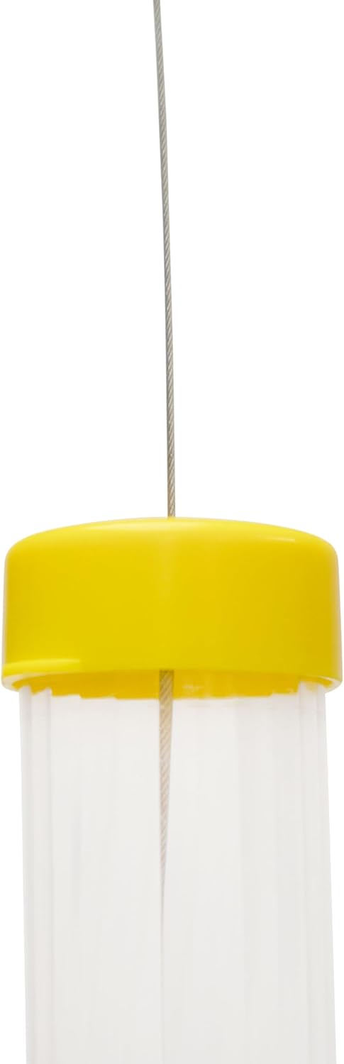 S&K Tornado Clear Collapsible Finch Feeders, Pack of 2 – Thistle & Nyjer Bird Feeders with 12 Ports, Clear Perches, Kid-Friendly Design