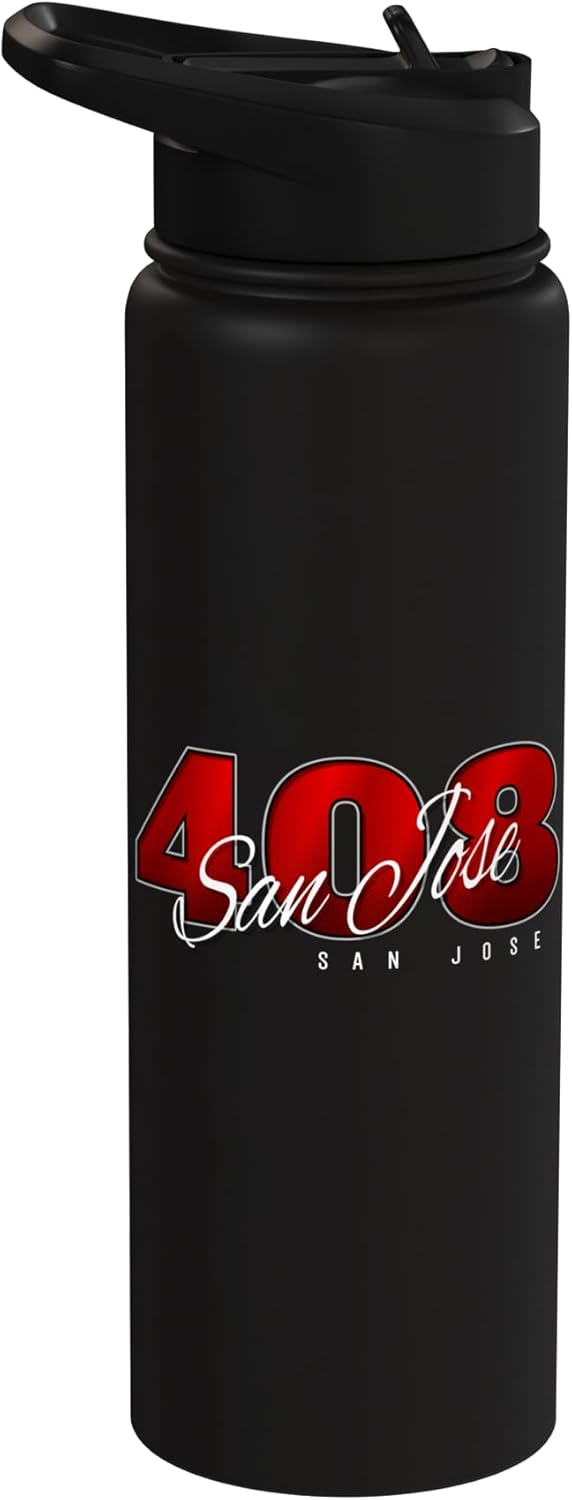 408 San Jose CA Area Code Hometown Pride Design Stainless Steel Insulated Water Bottle