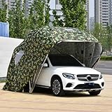 Materiales de alta calidad: la cochera está hecha de tela ignífuga duradera, tela Oxford 600D duradera, material de andamio de acero inoxidable con mayor resistencia, el acero no es fácil de deformar, resistente a la intemperie y duradero.