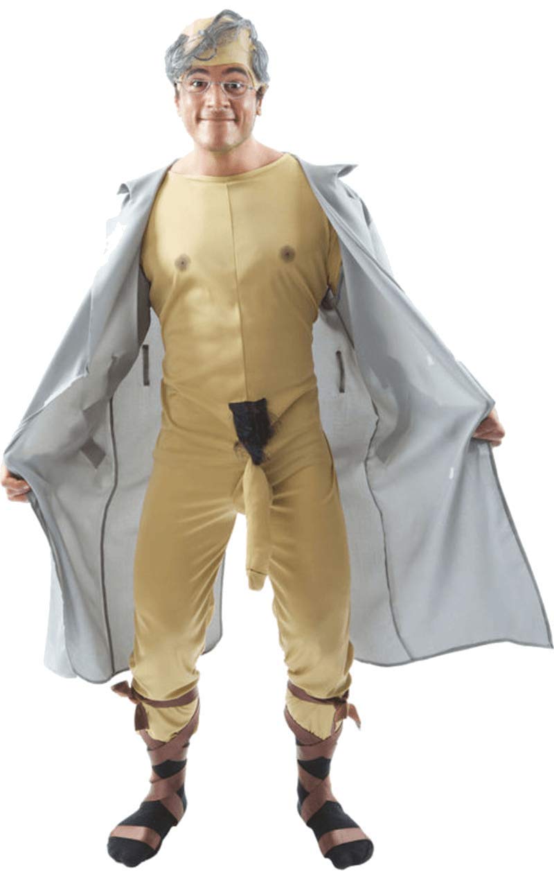ORION COSTUMES Men's Dirty Old Man Flasher Rude Stag Do Fancy Dress Costume